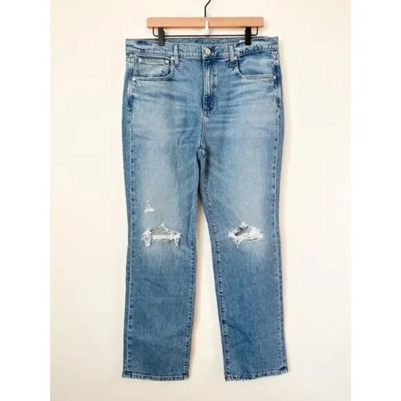 New AYR The LaLa Denim Jean Saturn Return Womens 34 Distressed - Picture 2 of 12